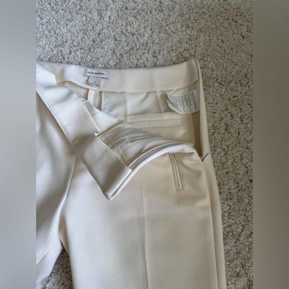Club Monaco Cream Ivory Pleated Ankle Pants Trousers Size 6 - Picture 4 of 12